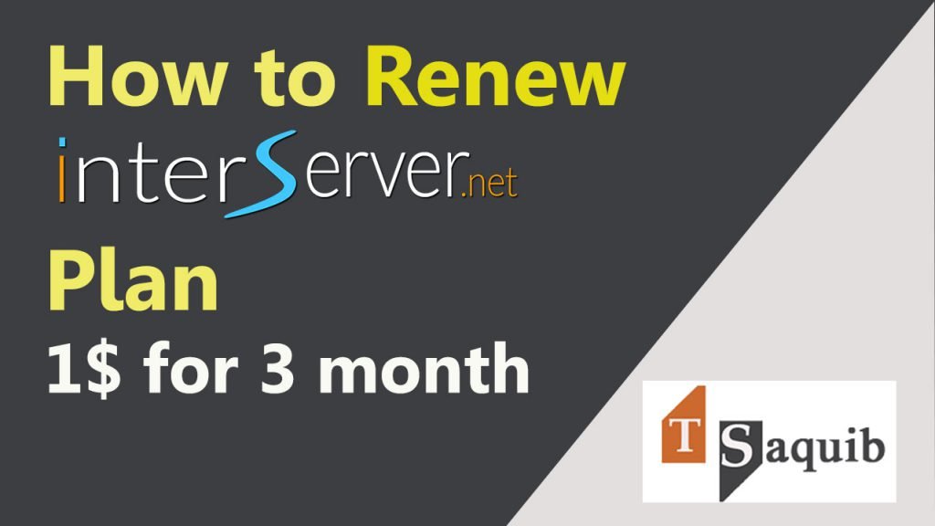 how to renew interserver web hosting plan 2021